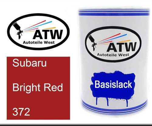 Subaru, Bright Red, 372: 500ml Lackdose, von ATW Autoteile West.